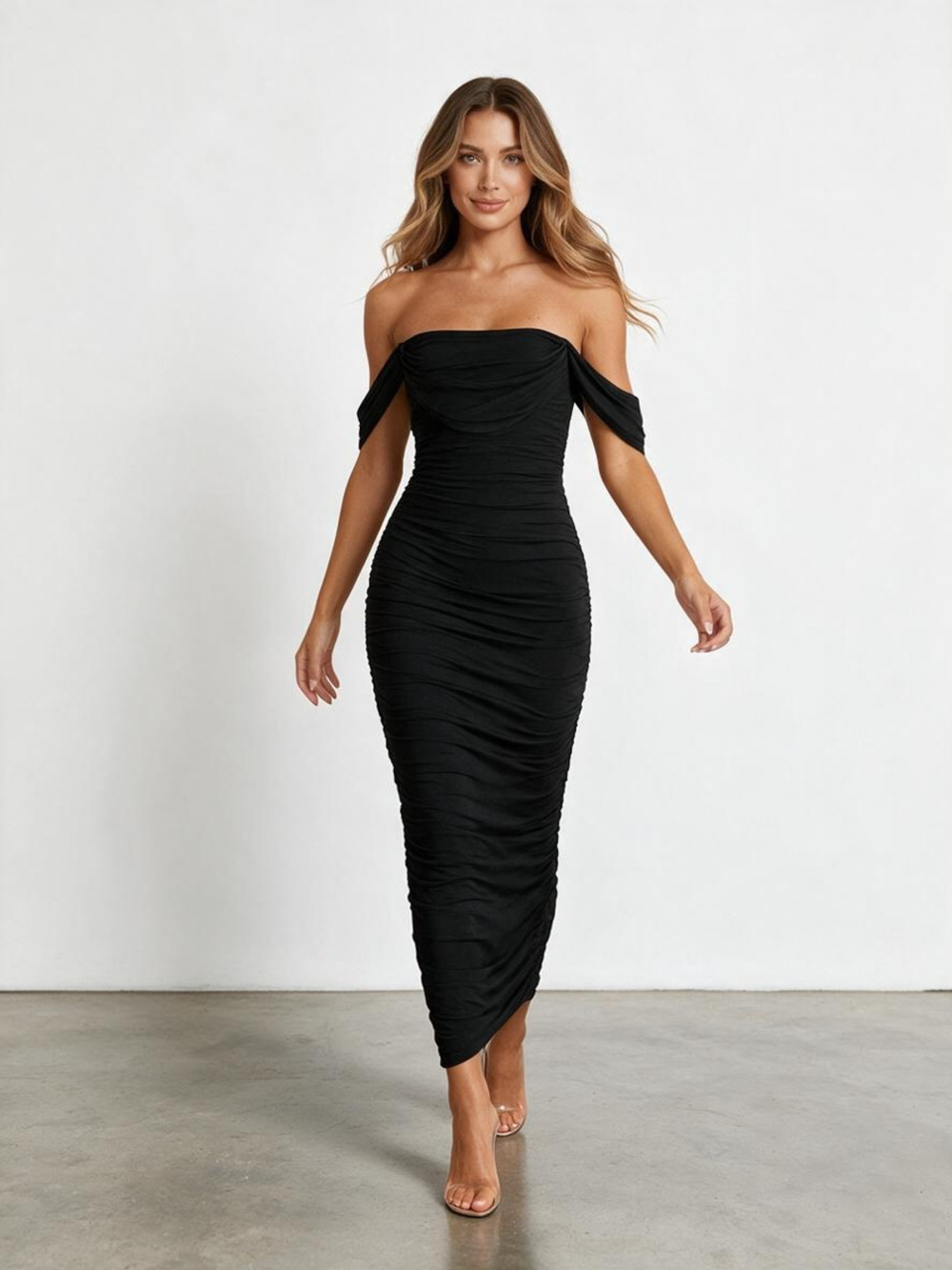 Off Shoulder Maxi Dress Elegant